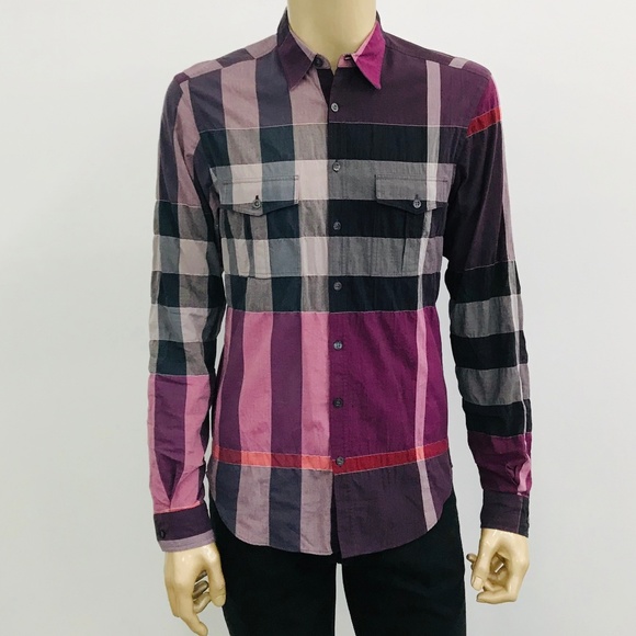 burberry purple shirt
